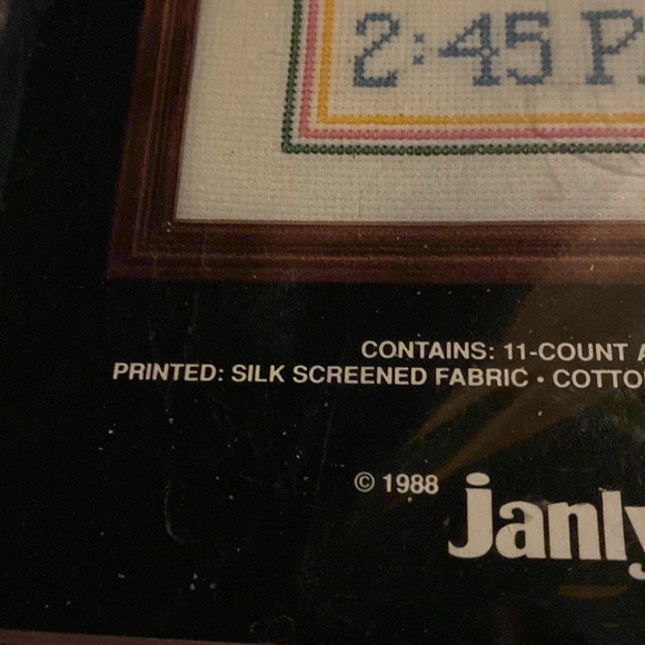 VTG new opened janlynn Crosstitch number 977–76 sky riding bear birth sampler - Picture 5 of 6